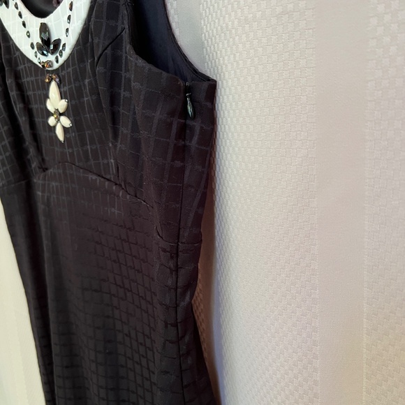 Hale Bob Beaded Color Blocking Dress Black/ White Sz L NWT - Picture 12 of 12